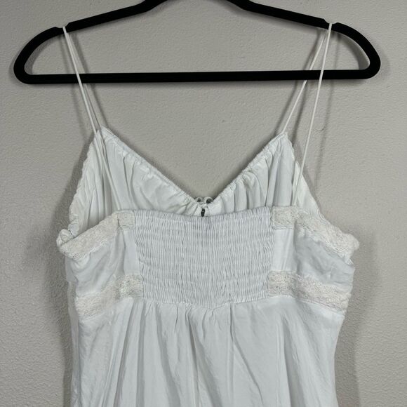 Princess Polly White Emily Spaghetti Strap Lace Trim Maxi Slip Dress Fitted 10 - Picture 6 of 11